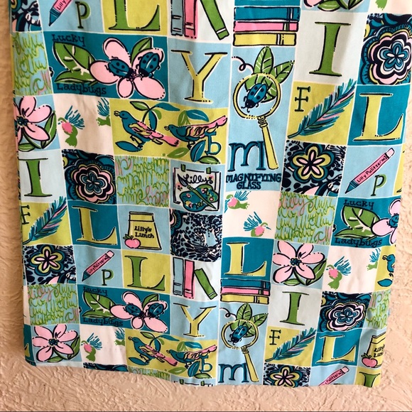 Lilly Pulitzer HTF Rare Lunch Alphabet Dress 8 - Picture 4 of 13